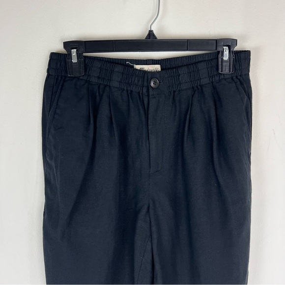 Madewell Tailored Tapered Black Linen Blend Pants Size S - Picture 4 of 8